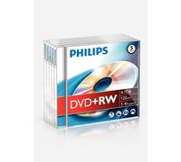 Philips Dvd+rw 4.7gb 4x Jc 5 Units One Size