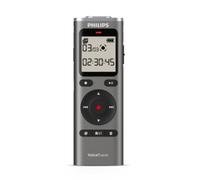 PHILIPS DVT1170 Registratore audio digitale con microfono a 360°, registrazione WAV, funzionamento immediato e autonomia fino a 70 ore con batterie