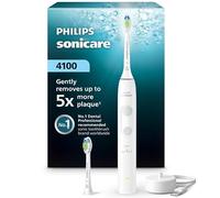 Philips Electric Toothbrush Series 4100 HX4042/41, 31000 movements/min, sensore di pressione, timer, 2 modalità, 2 teste, bianco