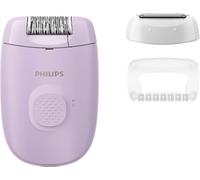 Philips Epilator Series 2000 BRE237/00, 1 velocità di regolazione, testa di epilazione lavabile, 2 accessori, lilla
