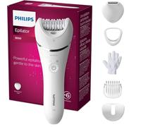Philips Epilator Series 8000, dispositivo di epilazione Wet & Dry cordless per gambe e corpo con 6 accessori, rifinitore ed esfoliante corpo, modello BRE715/00
