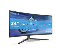 PHILIPS Evnia 34M2C6500AM - Monitor curvo OLED WQHD da 34 pollici, 175 Hz, 0,03 ms, FreeSync Premium Pro, G-Sync comp., HDR400 (3440x1440, 2x HDMI, DisplayPort, USB Hub) grigio scuro