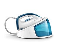 Philips FastCare Compact Ferro da Stiro con Caldaia - 2400W, Colpo di Vapore 300g, Pressione 5,2 Bar Serbatoio 1,5 l, Bianco/Blu (GC6722/20)