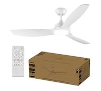 Philips Fixed Blade Ventilatore da soffitto con Luce, 3 pale, 132cm, Luce LED da 28W, motore DC, 3 temperature di colore (3000 K, 4300 K, 6500 K), dimmerabile, telecomando incluso
