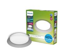 Philips Fleta UltraEfficient, Plafoniera da soffitto, 10W, 1850lm, Luce Bianca Naturale 4000K, 3 scene di luce SceneSwitch, Grado di protezione IP20, Trasparente