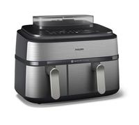 Philips 5000 series Airfryer doppio cestello con cottura a vapore, friggitrice ad aria da 9.0L, 19 metodi di cottura, App per ricette, NA555/00