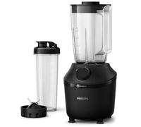 Philips Frullatore elettrico 3000 con borraccia portatile, 450W, 1,9L, Nero | Bottiglia da bere inclusa, serbatoio in plastica da 1,9L, ProBlend, per frullati sempre freschi, HomeID App (HR2041/41)