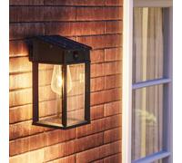 Philips Geri Lampada solare da parete, per esterni, UltraEfficient, lampadina solare sostituibile, sensore di movimento, 2700K, Nero