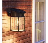 Philips Geri Lampada solare da parete, per esterni, Ultraefficient, lampadina solare sostituibile, Sensore di movimento, 2700K, Nero