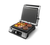 Philips Griglia elettrica 5000 Grill ampio, temperatura regolabile, 2200W | Piastre antiaderenti e vassoio raccogli grasso rimovibili, ampia superficie, apertura a 180°, bistecchiera (HD6301/90)