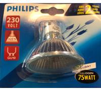 PHILIPS HALOGEN BRILLANTE 75 WATT GU10 230V 25° TWIST 63mm 2000h DIMMERABILE [EEK: G]