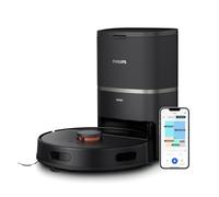 Philips HomeRun Serie 3000 Robot Aspirapolvere e Lavapavimenti con Mappatura, Alta Potenza Asp.ne (4000 Pa), Navigazione Laser, con Stazione, per Tappeti e Peli di Animali, App WiFi, XU3100/01