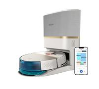 Philips HomeRun Serie 7000 Robot Aspirapolvere e Lavapavimenti con Mappatura, Alta Potenza Asp.ne (5000 Pa), Ril.to Piccoli Ostacoli, con Stazione, per Tappeti e Peli di Animali, App WiFi, XU7100/02