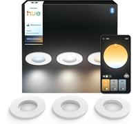 Philips Hue Adore, Faretto LED da incasso, Rotondo, Confezione da 3, Bianco | Luce bianca da calda a fredda, 4.2 W, Dimmerabile, Telecomando Dimmer Switch incluso, Smart Home, Per bagno, Controllo vocale