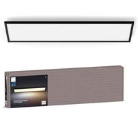 Philips Hue White Ambiance, Pannello Smart Aurelle, Rettagolare, luce bianca da calda a fredda, 120x30cm, nero, Compatibile Bluetooth, Controllo Vocale con Alexa, Google Assistant e Apple Homekit