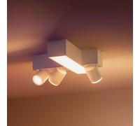 Philips Hue White & Color Ambiance Centris lampada a croce a 3 elementi, dimmerabile, 16 milioni di colori, controllabile tramite app, compatibile con Amazon Alexa, bianco