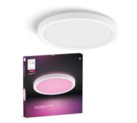 Philips Hue Devote Pannello Smart LED, White and Color Ambiance, Rotondo, diametro 30cm, 16.6W, 2000 Lumen, Cornice bianca, Illuminazione degli spazi interni