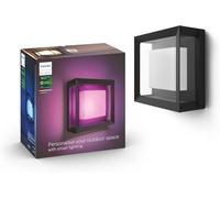Philips Hue Econic, Lampada LED da parete, Nero | 15 W, Dimmerabile, Smart Home, Per esterni, LED integrato, 16 milioni di colori, IP44