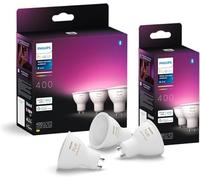 Philips Hue Faretto LED Smart GU10, Confezione da 5 | Luce bianca e colorata, 400 lm, Smart Home, Controllo vocale, Controllo vocale via app e bluetooth