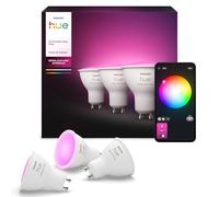 Faretto intelligente Philips Hue White and Color ambiance GU10 3pz LED 4,2W RGB+CCT Bluetooth Zigbee dimmerabile