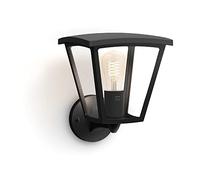Philips Hue White Lampada da parete Inara per Esterni, Dimmerabile, Lampadina a Filamento LED Smart E27 inclusa, 7W, Nera