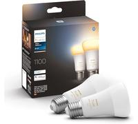 Philips Hue White Ambiance Lampadina LED Smart, Bluetooh, E27, 6W, Dimmerabili, Luce Bianca da Calda a Fredda, Bianco, confezione da 2