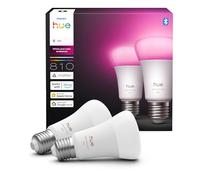Philips Hue LED A60 (Confezione da 2), Lampadine smart con luce bianca e colorata E27, Luci smart da 6 W e 810 lumen, Lampadine intelligenti compatibili con Alexa, Google Assistant e Apple Home
