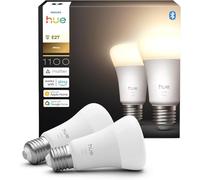 Philips Hue Lampada Smart LED A60, luce bianca calda 2.700 K, E27 Base, 9,5 W, 1.100 lumen, intensità regolabile, compatibile con Alexa, Google Assistant e Apple Home, conf. da 2