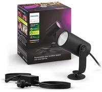 Philips Hue White and Color Kit Base Lily Faretto da Esterno LED Smart, 8 W, Nero, Alimentatore Incluso