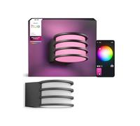 Philips Hue Lucca Applique per Esterni, Luce Smart Tunabel Bianca e a Colori, Luminosità 1.100 lm, Lampadina A60 Inclusa, Regolabile, Resistente a Intemperie IP44, Compatibile con Matter, Zigbee