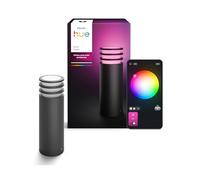 Philips Hue Lucca Palo da Terra per Esterni, Luce Smart Tunabel Bianca e a Colori, Luminosità 1.100 lm, Lampadina A60 Inclusa, Regolabile, Resistente a Intemperie IP44, Compatibile con Matter, Zigbee