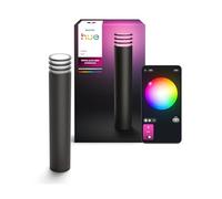 Philips Hue Lucca Palo da Terra per Esterni, Luce Smart Tunabel Bianca e a Colori, Luminosità 1.100 lm, Lampadina A60 Inclusa, Regolabile, Resistente a Intemperie IP44, Compatibile con Matter, Zigbee