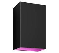 Philips Hue White and Color Ambiance Resonate, Lampada da Parete Smart LED, Luci LED Esterno, Lampada da Esterno a Parete con Doppia Illuminazione Sopra/Sotto, LED Integrato, Nera