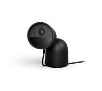 Philips Hue Secure Desktop Camera, risoluzione video 2K, notifiche di attivazione, audio bidirezionale, integrazione perfetta con luci Hue, design compatto, include elegante supporto da tavolo, nera