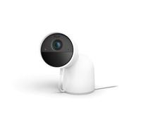 Philips Hue Secure Desktop Camera, videocamere di sorveglianza per video in 2K, Telecamere di sicurezza con notifiche in tempo reale, Telecamere di sorveglianza con supporto da tavolo, bianca