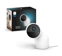 Philips Hue Secure, Telecamera di Sicurezza da Tavolo, con Cavo, HD 1080p, Visione Notturna, Audio Bidirezionale, Microfono, Notifiche Push, per Interni, Bianco
