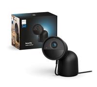 Philips Hue Secure, Telecamera di sicurezza da tavolo con cavo, Nero | Video in HD 1080p, Visione notturna, Audio bidirezionale, Microfono, Notifiche push, Per interni, Smart Home