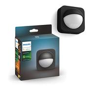 Philips Hue Sensore di Movimento per Esterni, Nero | Controllo Luce Smart, IP54, a Batteria, Wireless, Rilevamento dal Crepuscolo all'Alba, Richiede Hue Bridge