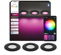 Philips Hue Slim Downlight, Plafoniera da incasso, Confezione da 3, Nero