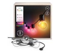 Philips Hue Strisce luminose per esterno a globo Festavia, white and color ambiance, 7 M, 10 lampade, intensità regolabile, controllo con app Hue, compatibile con Alexa, Google Assistant e Apple Home