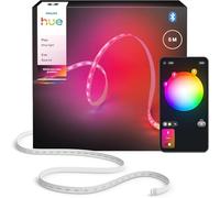 Philips Hue Strisce LED Flux, Luci colorate da 5 metri per interni con miscela dei colori Chromasync RGBWWIC, Strisce led dimmerabili flessibili e tagliabili, Con controllo vocale e da app