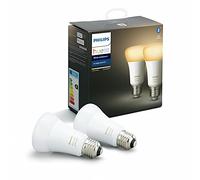Philips Hue White Ambiance 2 Lampadine LED Smart, Luce Bianca da Calda a Fredda, Dimmerabile, Attacco E27, 9 W, 2 Pezzi