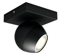 Philips Hue White Ambiance Buckram Faretto LED Smart, Bluetooth, Lampadina e Telecomando Dimmer Switch Inclusi, 10 W, Nero