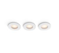 Philips Hue White Ambiance Adore, Faretto LED Smart da incasso, luce da bagno dimmerabile, Rotondo, Bianco, 3x4.2W, Telecomando Dimmer Switch incluso