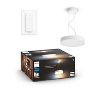 Philips Hue White Ambiance Enrave, Lampada smart a sospensione, Bianco | Luce bianca calda e fredda, Dimmerabile, 33.5 W, Telecomando Dimmer Switch incluso, Smart Home, Controllo via bluetooth