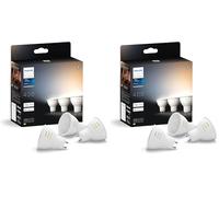 Philips Hue White Ambiance, Faretto LED Smart GU10, Luce Bianca da calda a fredda, 400lm, Compatibile con Bluetooth, controllo vocale con Alexa, Apple Home e Google Assistant, pack da 3