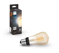 Philips Hue White Ambiance Filament ST64, Lampadina LED a filamento E27 | Luce bianca da calda a fredda, 7 W, Dimmerabile, Smart Home, Stile vintage, Controllo via bluetooth