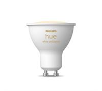 (TG. 1 pezzo) Philips Hue Faretto Smart GU10, Luce Bianca Soffusa, 400lm, Compat