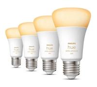 Philips Hue White Ambiance, lampadina LED collegata E27, equivalente 60W, 800 lumen, 4 pacchetto, Bluetooth compatibile