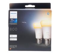 Philips Hue White Ambiance Lampadina LED Smart, Bluetooh, Attacco E27, 6W, Dimmerabili, Luce Bianca da Calda a Fredda, Bianco, confezione da 2